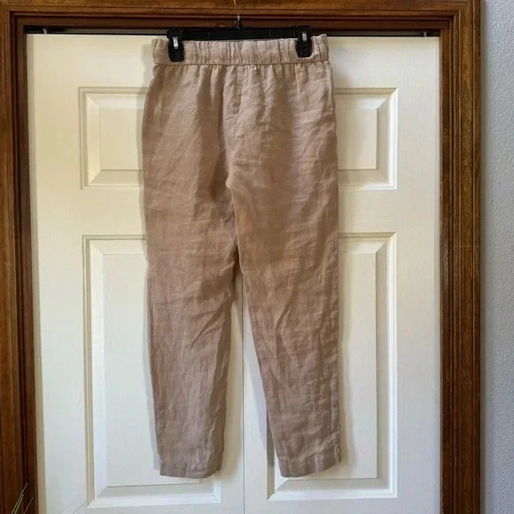 Enzo Costa Easy Pants French Linen Lightweight Summer Women’s size 3 Medium